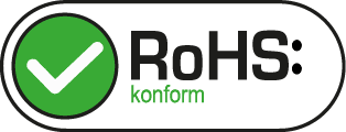 Grünes Häkchen-Symbol, das die RoHS-Konformität angibt